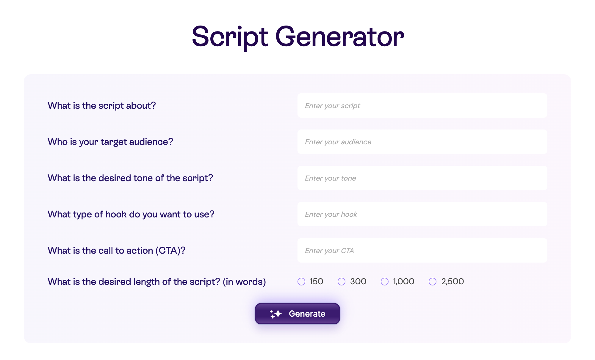 Script Generator