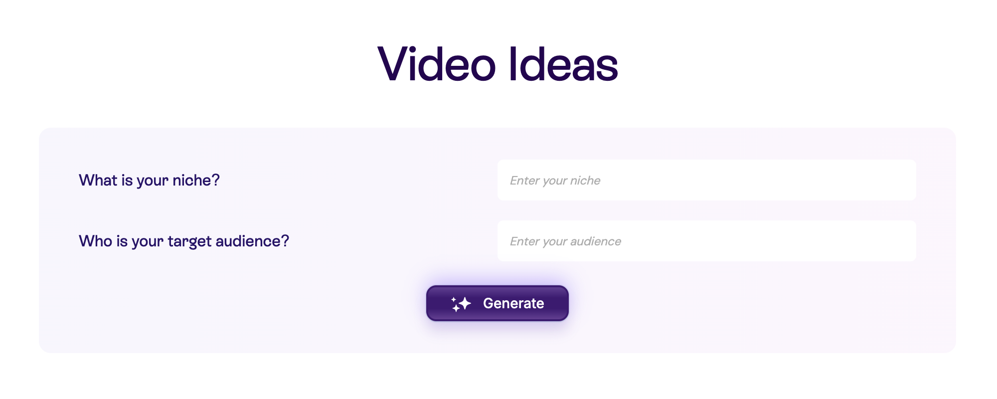 Video Idea Generator